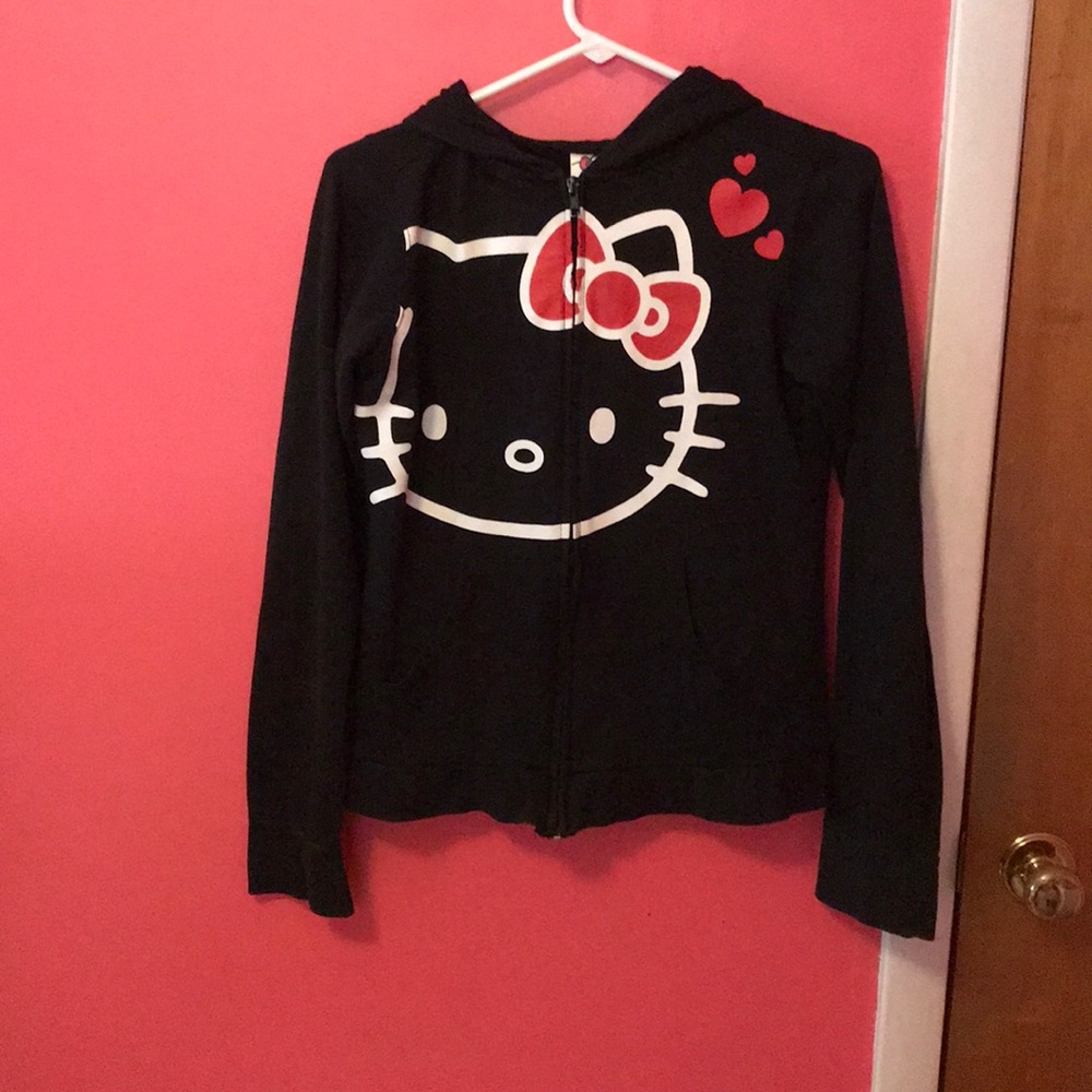 Hello Kitty Sanrio Black Hoodie Size Small